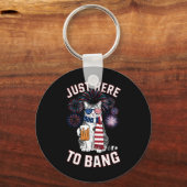 Hier zu Bang USA Flag Bierkatze Lover 4. Juli Schlüsselanhänger (Vorderseite)