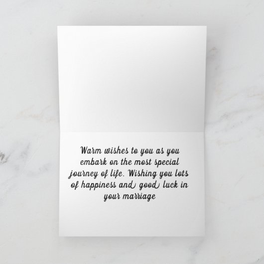HIER ZU **GLÜCKLICH JE NACH** NEWLYWEDS CARD KARTE (Innenseite)