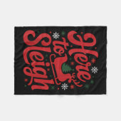 Hier zu Sleigh Funny Xmas Funny Slay Weihnachtspuf Fleecedecke (Vorderseite (Horizontal))