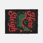 Hier zu Sleigh Funny Xmas Funny Slay Weihnachtspuf Fleecedecke (Vorderseite (Horizontal))