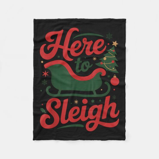 Hier zu Sleigh Funny Xmas Funny Slay Weihnachtspuf Fleecedecke (Vorderseite)