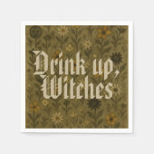 Hier zum "Boos" Drink, Hexen Serviette (Vorderseite)