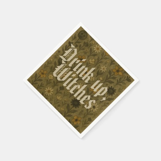 Hier zum "Boos" Drink, Hexen Serviette (Ecke)