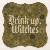 Hier zum "Boos" Drink, Hexen Untersetzer (Vorderseite)