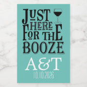 Hier zum Booze Weinetikett (Einzelnes Label)