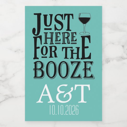 Hier zum Booze Weinetikett (Einzelnes Label)