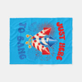Hier zum Feiern Lustiger 4. Juli Amerikanische Fla Fleecedecke (Vorderseite (Horizontal))