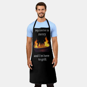 Hier zum Grill benutzerdefinierter Schürze