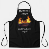 Hier zum Grill benutzerdefinierter Schürze (Vorderseite)