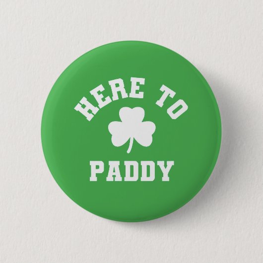 Hier zum Paddy Funny St Patrick's Day Kleeblatt Button (Vorderseite)