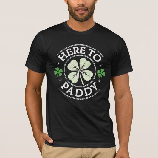 Hier zum Paddy Kleeblatts St Patrick's Day T-Shirt (Vorderseite)