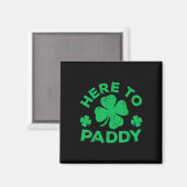 Hier zum Paddy St Patrick's Day 3 Magnet (Vorderseite/Rückseite)