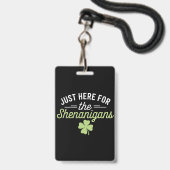 Hier zum Shenanigans St Patrick's Day Ausweis (Vorderseite mit Lanyard)