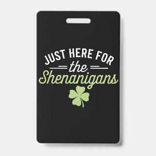 Hier zum Shenanigans St Patrick's Day Ausweis
