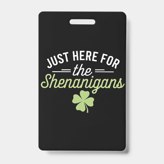 Hier zum Shenanigans St Patrick's Day Ausweis (Vorderseite)