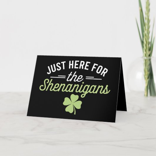 Hier zum Shenanigans St Patrick's Day Dankeskarte (Vorderseite)