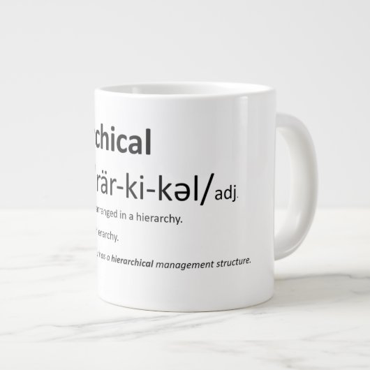 Hierarchical - Pronunciation Assistant Jumbo-Tasse (Vorderseite Rechts)