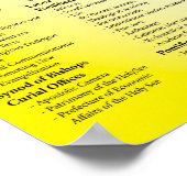 Hierarchie der katholischen Kirche Poster (Ecke)