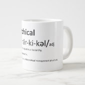 Hierarchisch - Aussprache-Assistent Jumbo-Tasse (Vorderseite Rechts)