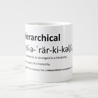 Hierarchisch - Aussprache-Assistent  Jumbo-Tasse
