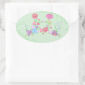 Hierarchy-Blume-Kronenaufkleber Ovaler Aufkleber (Tasche)