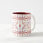 Hieroglyph Abstrakte Muster Tasse (VorderseiteRechts)