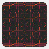 Hieroglyph Abstrakte Musteraufkleber Quadratischer Aufkleber (Vorderseite)