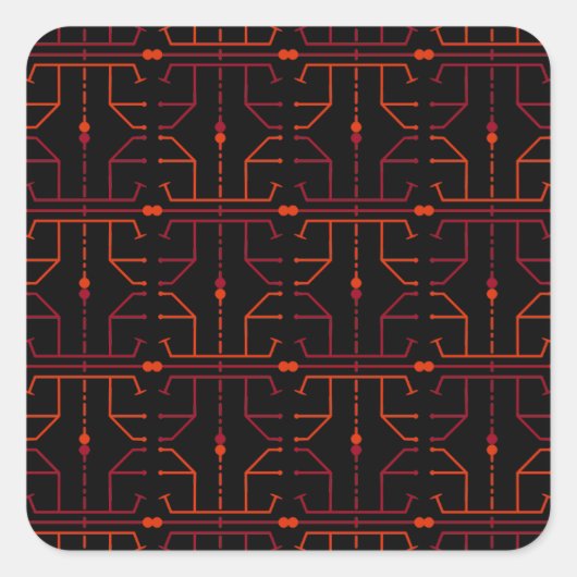 Hieroglyph Abstrakte Musteraufkleber Quadratischer Aufkleber (Vorderseite)