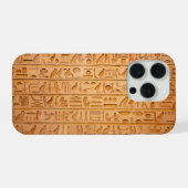 Hieroglyph Ancient Egypt Language Engraved Text    iPhone Hülle (Rückseite (Horizontal))