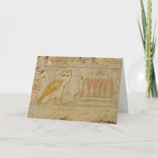 Hieroglyph Detail, Hatshepsut Temple, Ägypten Karte (Vorderseite)
