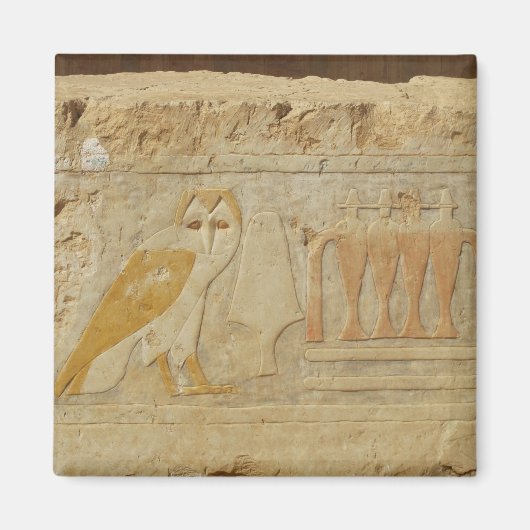 Hieroglyph Detail, Hatshepsut Temple, Ägypten Magnet (Vorne)