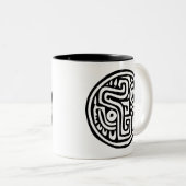 Hieroglyph (Maya) Zweifarbige Tasse (VorderseiteRechts)