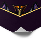 Hieroglyph Moth Mandala Art Print Poster (Ecke)