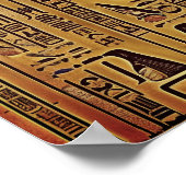 Hieroglyph-Wandplakat Poster (Ecke)