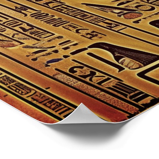 Hieroglyph-Wandplakat Poster (Ecke)