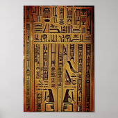 Hieroglyph-Wandplakat Poster (Vorne)