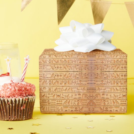 Hieroglyphe Altägypten Sprache Eingravierter Text Geschenkpapier (Geburtstagsparty)