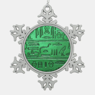 Hieroglyphen 2014-1024 schneeflocken Zinn-Ornament