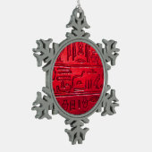 Hieroglyphen 2014-1053 schneeflocken Zinn-Ornament (Links)