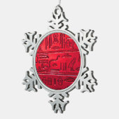 Hieroglyphen 2014-1053 schneeflocken Zinn-Ornament (Rechts)