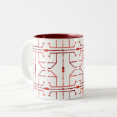 Hieroglyphen Abstract Pattern Tasse (Vorderseite Links)