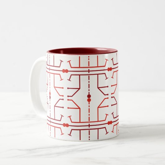 Hieroglyphen Abstract Pattern Tasse (Vorderseite Links)