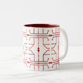 Hieroglyphen Abstract Pattern Tasse (VorderseiteRechts)