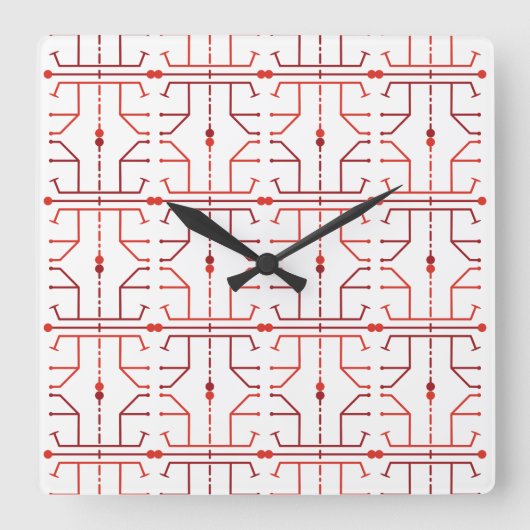 Hieroglyphen abstraktes Muster Wanduhr (Vorderseite)