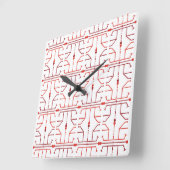 Hieroglyphen abstraktes Muster Wanduhr (Winkel)