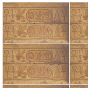 Hieroglyphen an Karnak Tempel Ankh ALTES ÄGYPTEN Stoff