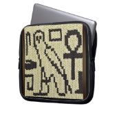 Hieroglyphen Artisan Crochet Print Electronics Bag Laptopschutzhülle (Vorderseite Links)
