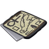 Hieroglyphen Artisan Crochet Print Electronics Bag Laptopschutzhülle (Vorne Knopf)