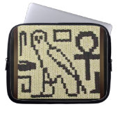 Hieroglyphen Artisan Crochet Print Electronics Bag Laptopschutzhülle (Vorderseite)