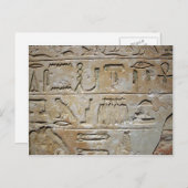 Hieroglyphen auf einer Steinmauer Postkarte (Vorne/Hinten)